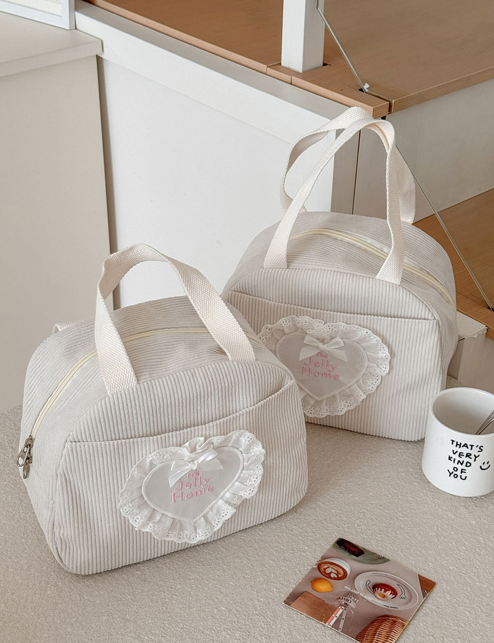 Lace Heart Cosmetic Bag - DippedShop Wholesale - #9443