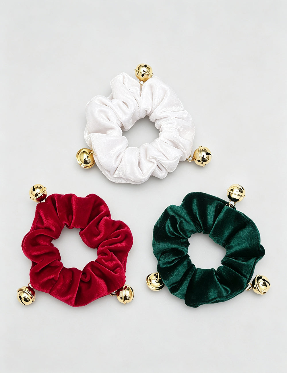 Velvet Christmas Hair Scrunchies - DippedShop Wholesale - #1539