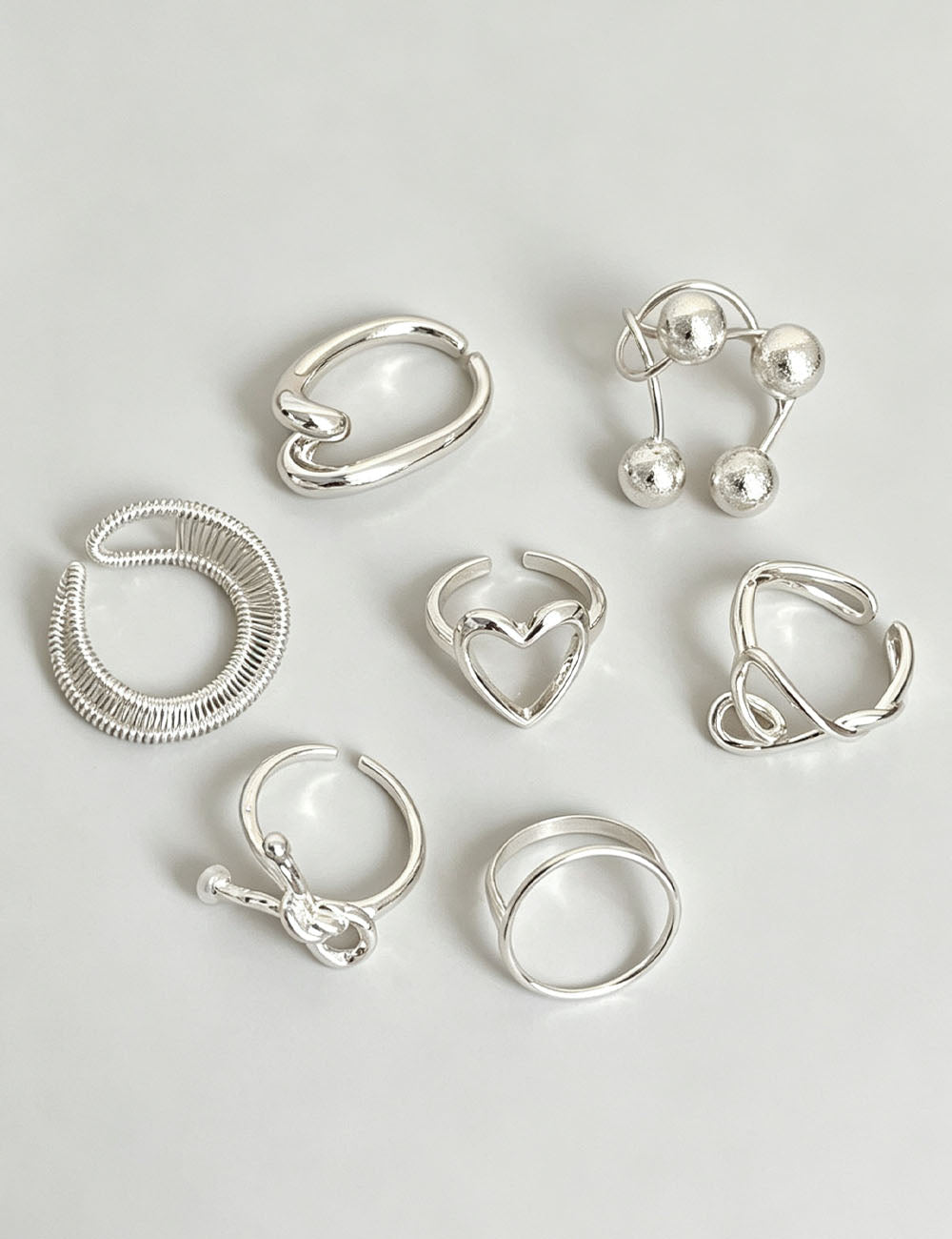 Love Heart Hollow Open Ring - DippedShop Wholesale - #5907