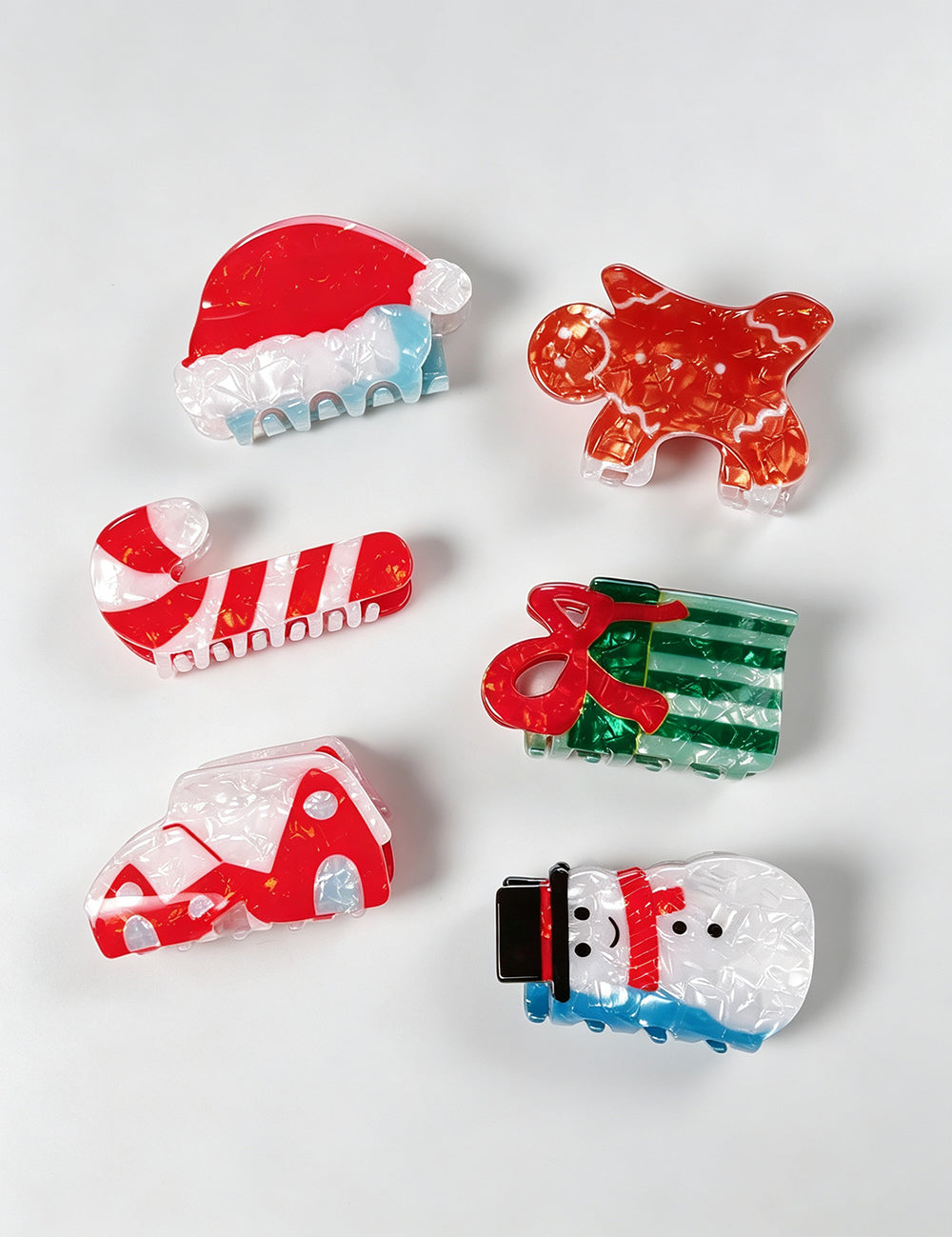 Cute Cartoon Christmas Gingerbread Hair Claw 6W6HCP1614