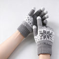 Flower Jacquard Knit Gloves - DippedShop Wholesale - #1875