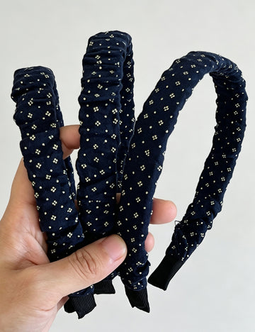 Floral Ruched Fabric Headband - DippedShop Wholesale - #3603