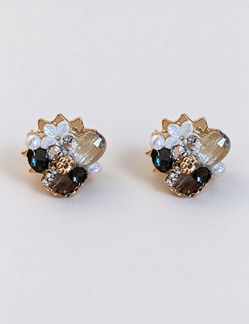 Elegant Crystal Rhinestones Floral Stud Earring 6W6JER815