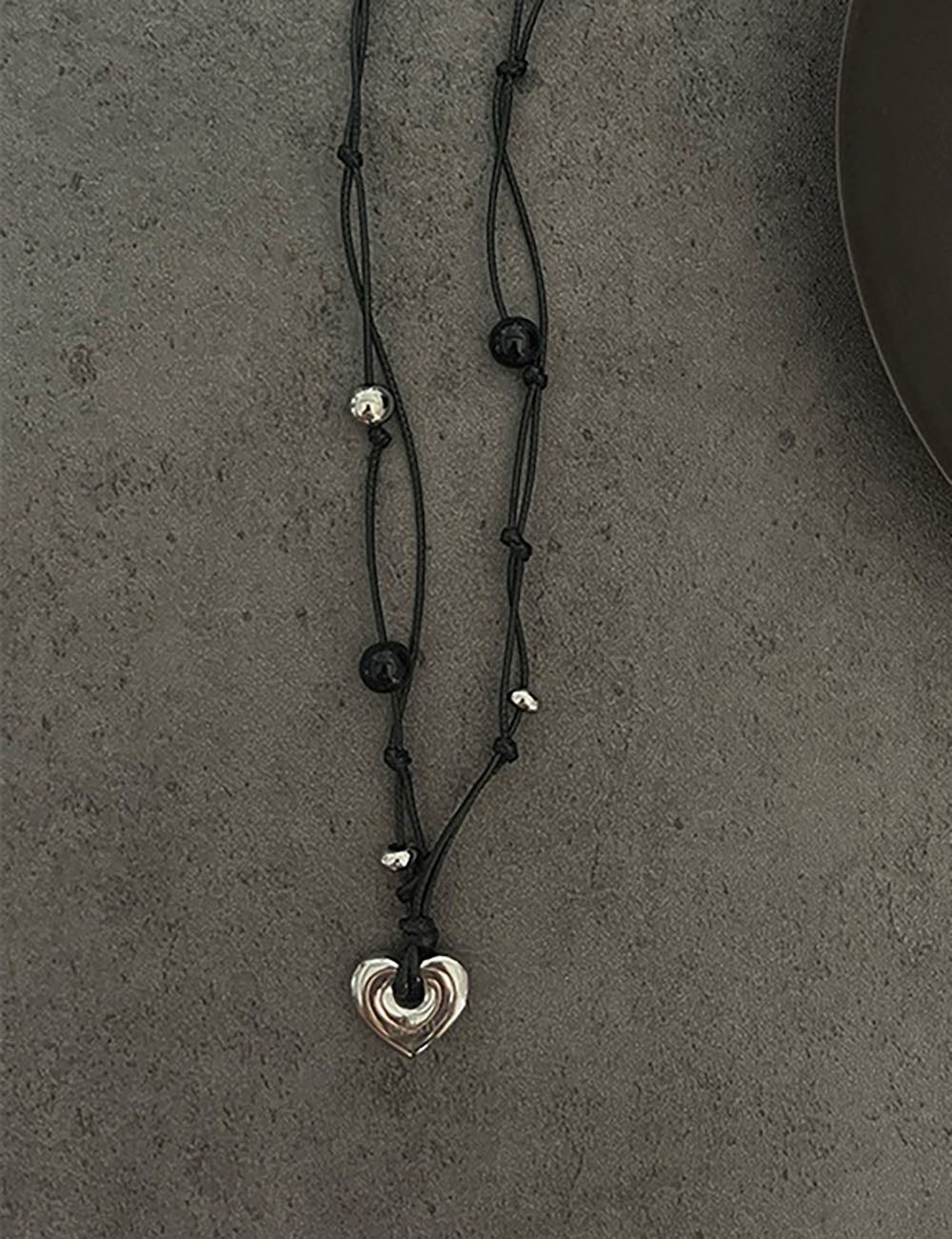 Beaded Braided Heart Necklace - DippedShop Wholesale - #5923