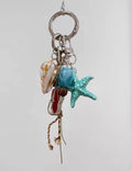Vintage Beaded Starfish Pendant Keychain Bag Charm 6W10BBC347
