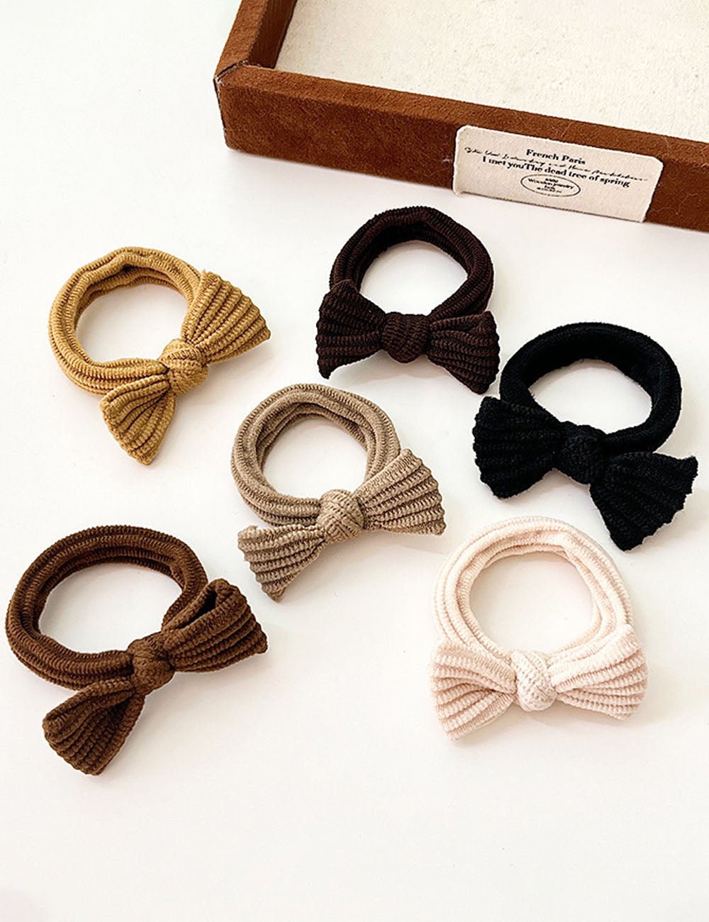 Minimalist Solid Color Bowknot Hair Tie MK2BW6W6HHT04