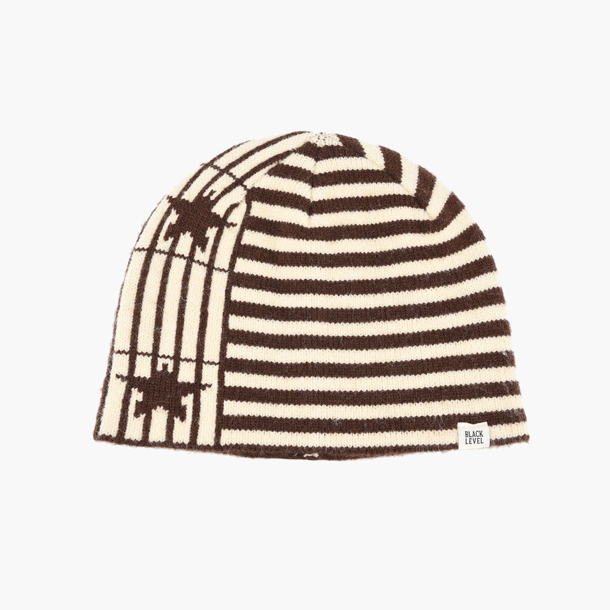 Stylish Striped Star Jacquard Angora Knit Beanie 6W6HAT639