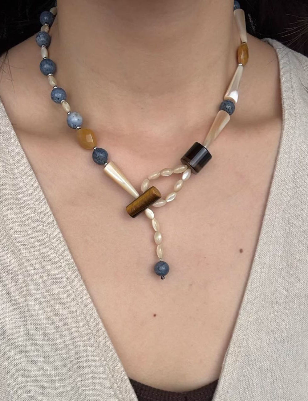 Boho Beaded Y Necklace - DippedShop Wholesale - #1795