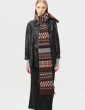 Vintage Boho Style Jacquard Knit Scarf 6W6NSW264