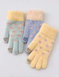 Polka Dot Knit Gloves - DippedShop Wholesale - #2115