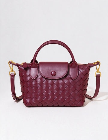 Trendy Handmade Woven Dumpling Crossbody Bag 6W10BBG2422