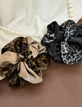 Vintage Leopard Print Velvet Satin Scrunchies 6W6HSR362