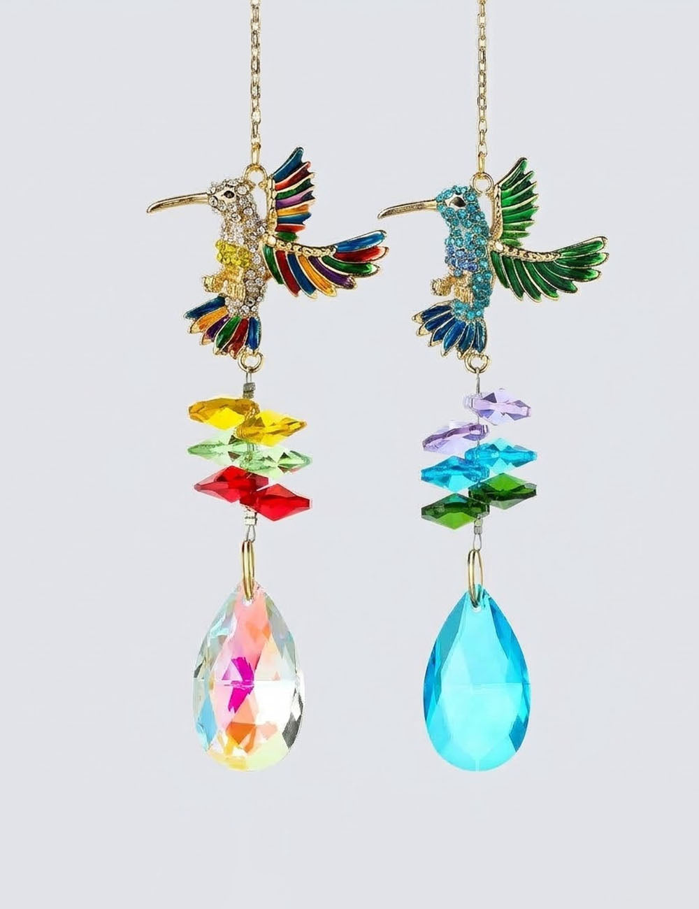 Colorful Hummingbird Crystal Window Hanging Suncatcher 6H7HLS188