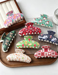 Sweet Santa Claus Print Hair Claws 6W6HCP1697
