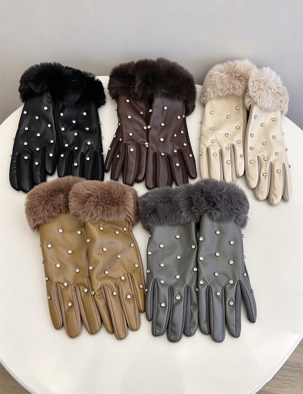 Sparkly Rhinestone Plush Cuff Warm - DippedShop Wholesale - #7251