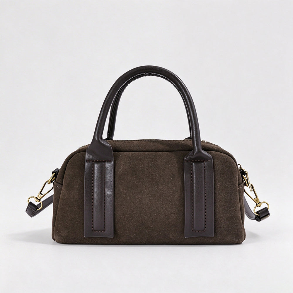Trendy Faux Suede Boston Crossbody Bag 6W10BBG2477