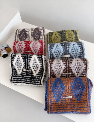 Wool Blend Knit Scarf - DippedShop Wholesale - #1779