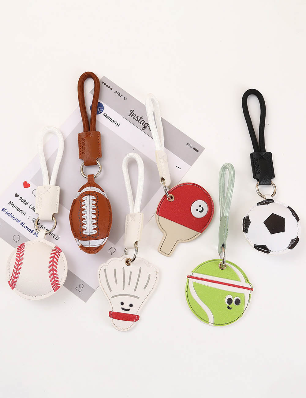 Soccer Keychain Bag Charm - DippedShop Wholesale - #3507