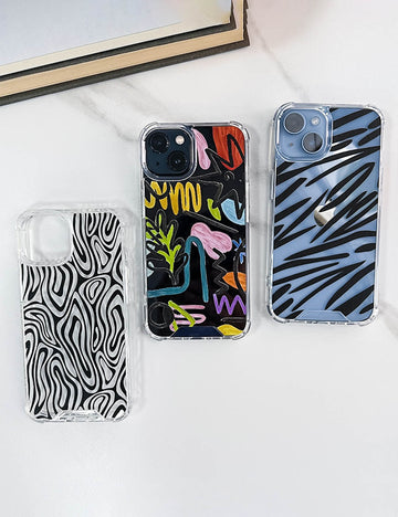 Zebra Print Graffiti Shockproof Protection iPhone Case 6Z13HPC208