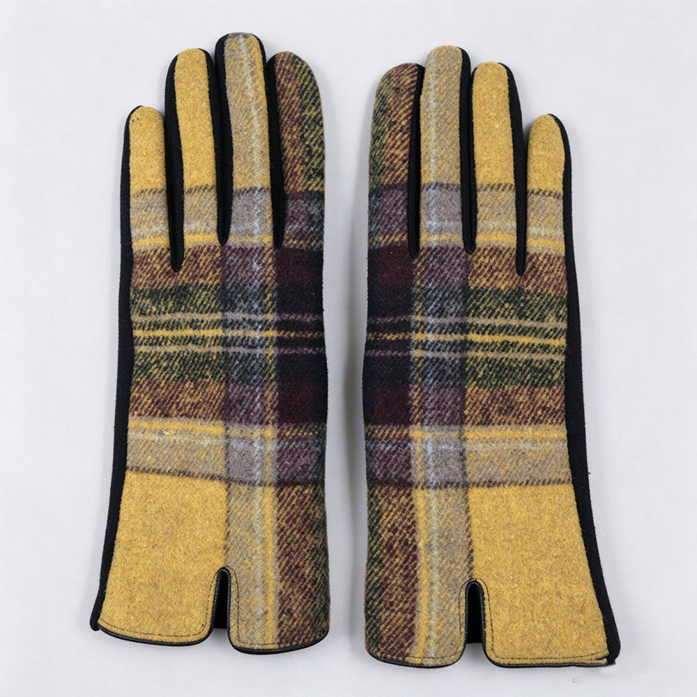 Color Contrast Plaid Touch Screen - DippedShop Wholesale - #7699
