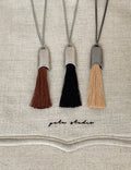 Minimalist Silver Plated Tassel Pendant Necklace 6W6JNC678