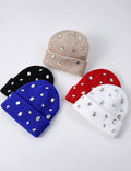 Rhinestone Cuffed Knit Beanie - DippedShop Wholesale - #4211