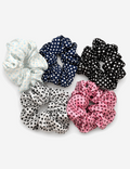 Vintage Polka Dots Print Elastic Scrunchies 6W6HSR335