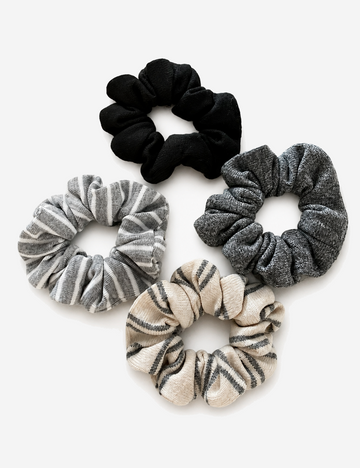 Retro Color Block Striped Hair Scrunchies 6W6HSR338