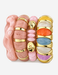 Dopamine Gold Plated Acrylic Wide Bracelets 6W6JBR622