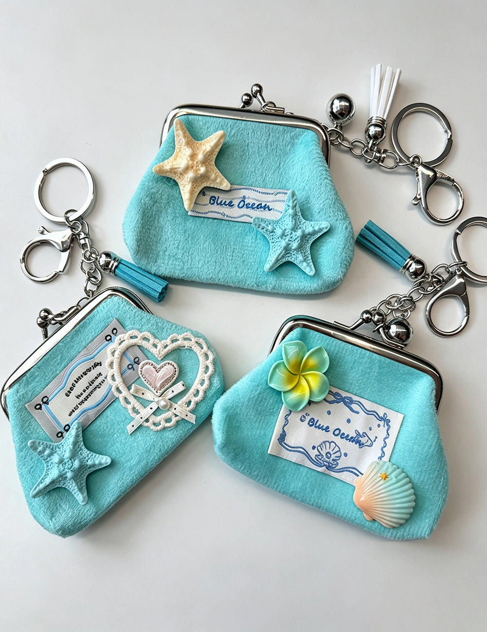 Velvet Starfish Coin Purse - DippedShop Wholesale - #7635
