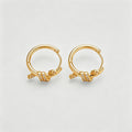 Minimalist Cubic Zirconia Knotted Hoop Earrings 6W6JER749