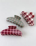 Plaid Hair Claw - DippedShop Wholesale - #4211