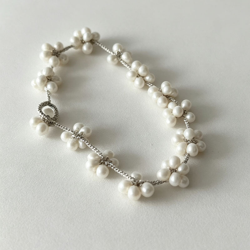 Flower Ball Beaded Bracelet - DippedShop Wholesale - #9043