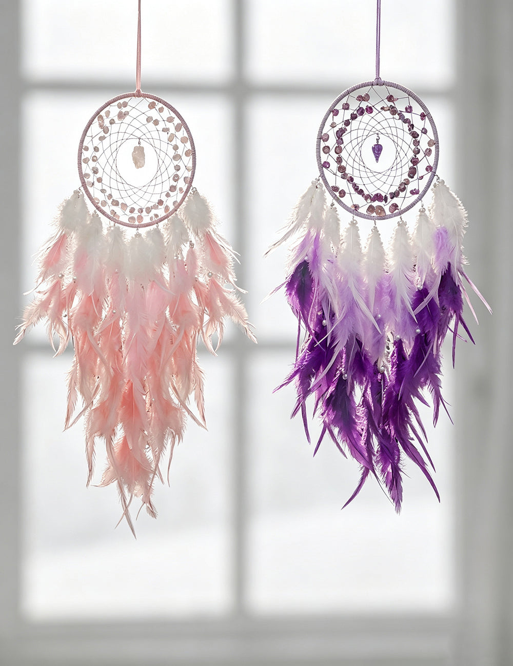 Crystal Chip Feather Dream Catcher 6H7HLS224