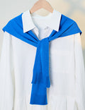 Casual Solid Color Sweater Knit Shawl Wrap 6W6NSC61