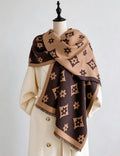 Reversible Floral Tassel Shawl Scarf - DippedShop Wholesale - #7251