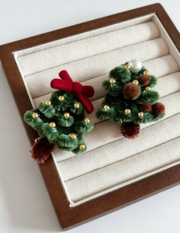 Christmas Tree Bowknot Hair Clip - DippedShop Wholesale - #7491