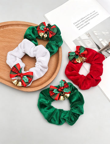 Velvet Bow Hair Scrunchie - DippedShop Wholesale - #6627
