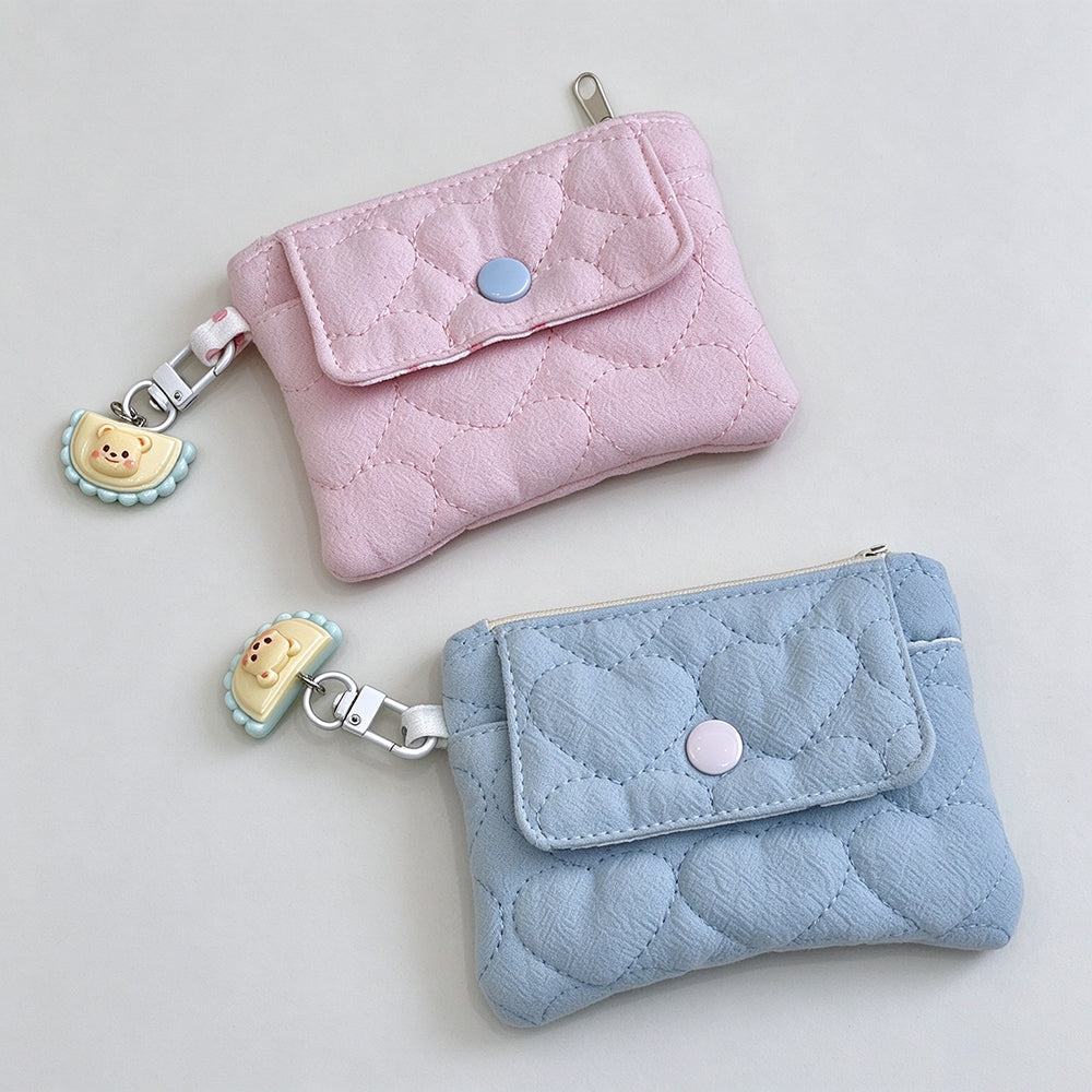 Quilted Heart Coin Purse - DippedShop Wholesale - #1091