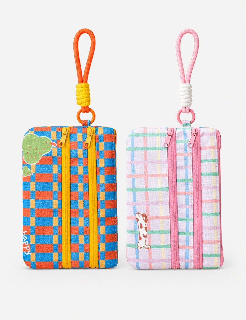 Multi Layer Plaid Wristlet Pouch - DippedShop Wholesale - #2963
