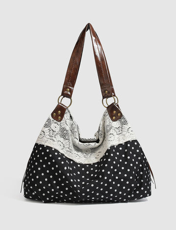 Lace Polka Dot Shoulder Bag - DippedShop Wholesale - #7907