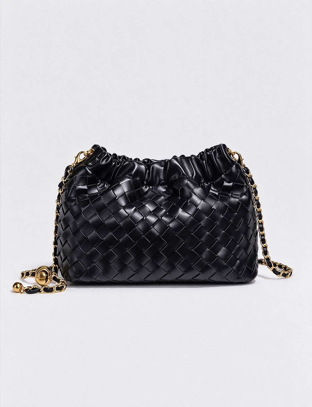 Fashion Woven Plaid Cloud Shoulder Bag 6W10BBG2419