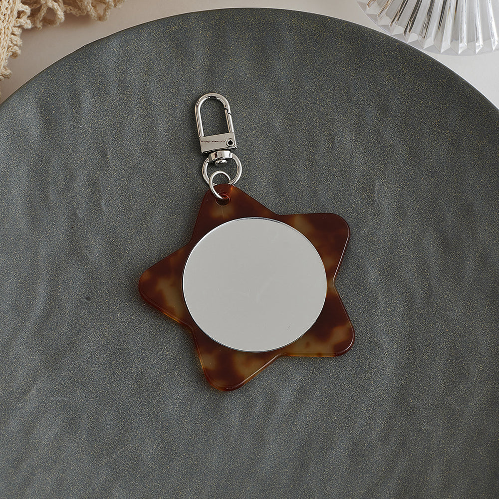 Acetate Star Mirror Keychain - DippedShop Wholesale - #6547