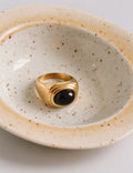 Chunky Oval Gemstone Ring - DippedShop Wholesale - #7331