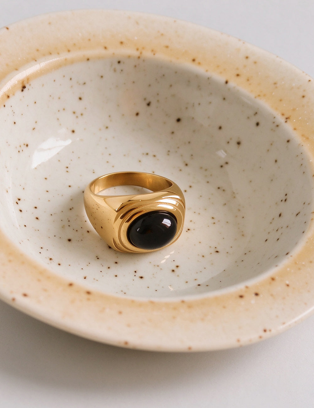 Chunky Oval Gemstone Ring - DippedShop Wholesale - #7331