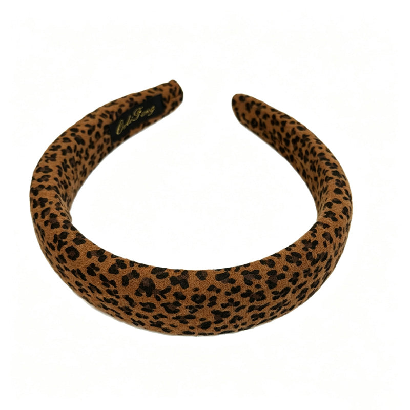Retro Leopard Print Padded Fabric Headband 6W6HBD315