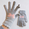 Butterfly Print Touchscreen Knit Gloves - DippedShop Wholesale - #3651