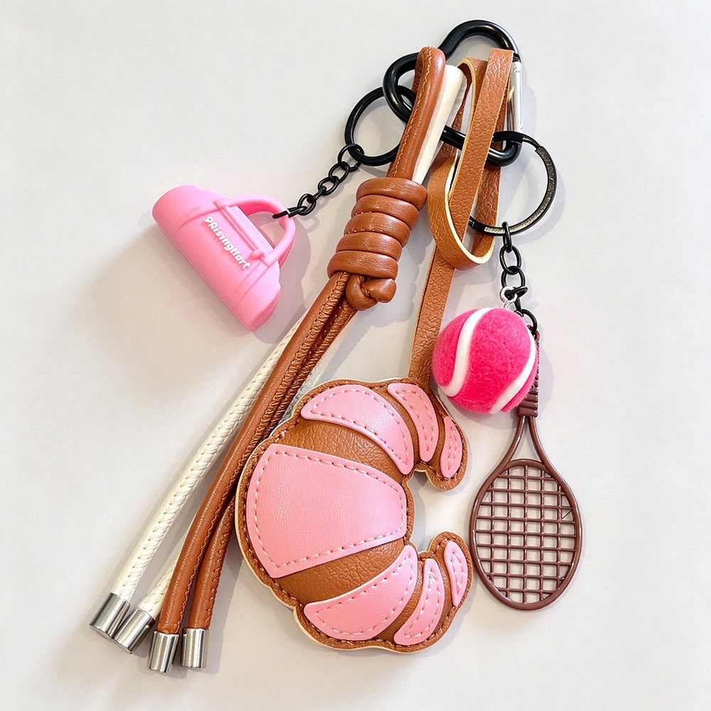 Croissant Tennis Bag Charm - DippedShop Wholesale - #5299
