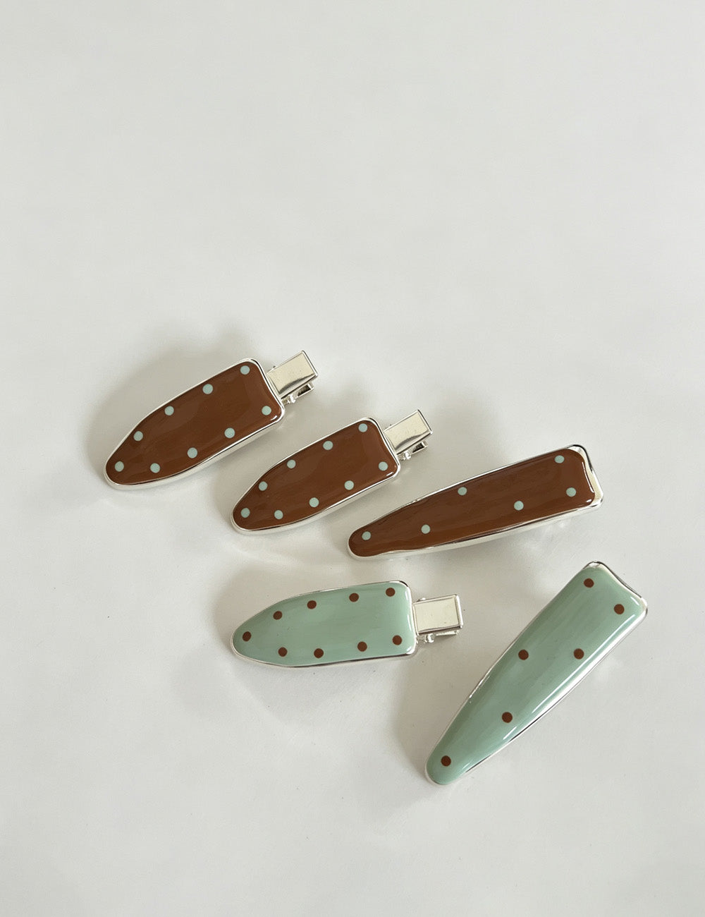 Simple Color Block Polka Dots Hair Clips 6W6HCP1218