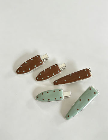 Simple Color Block Polka Dots Hair Clips 6W6HCP1218